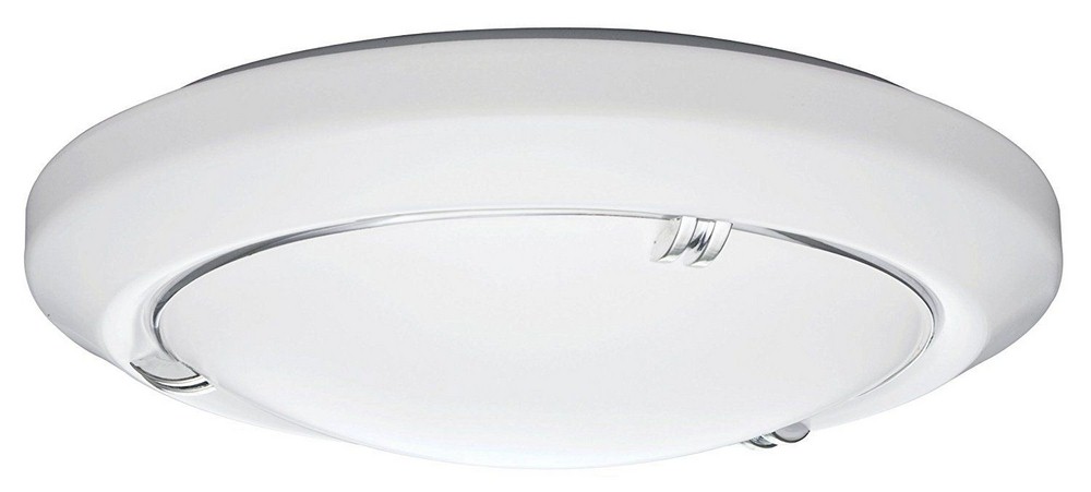 Lithonia Lighting-FMVELL 14 20840 KR M4-Vela - 14 Inch 4000K 23W 1 LED Round Flush Mount   Chrome Finish with White Acrylic Glass